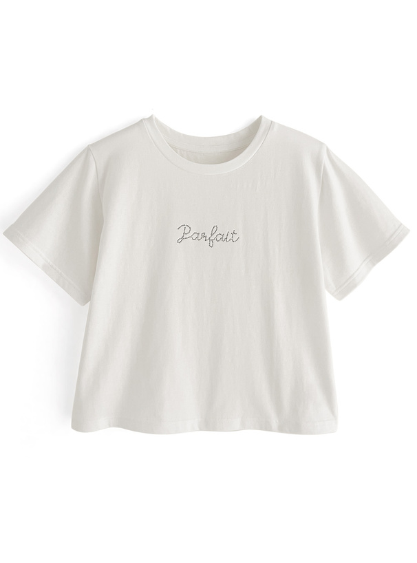 ビジューロゴTシャツ[ze820] | レディースファッション通販のグレイル ...