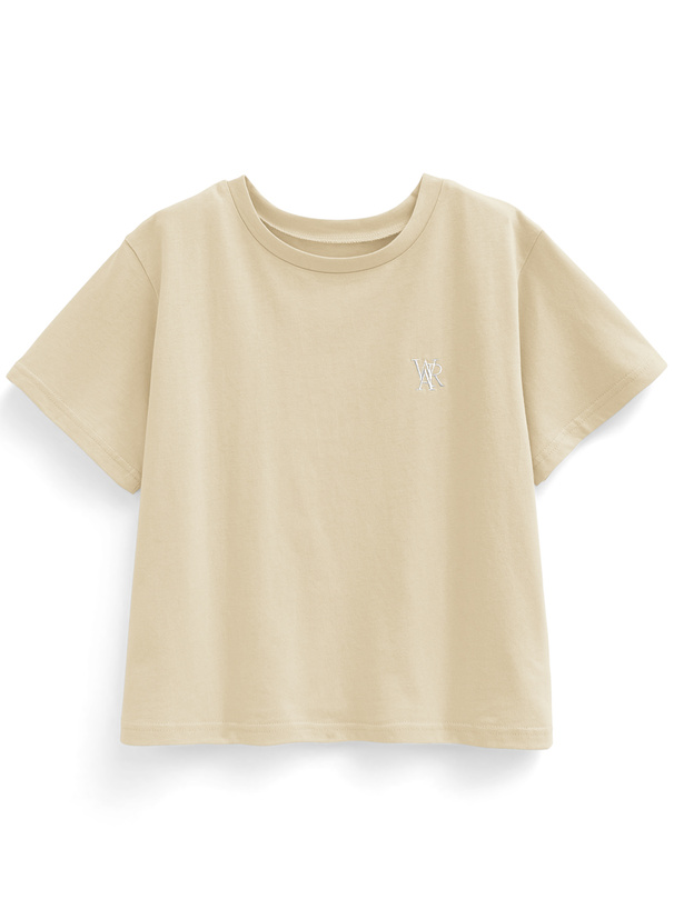 ロゴ刺繍Tシャツ[ze862]