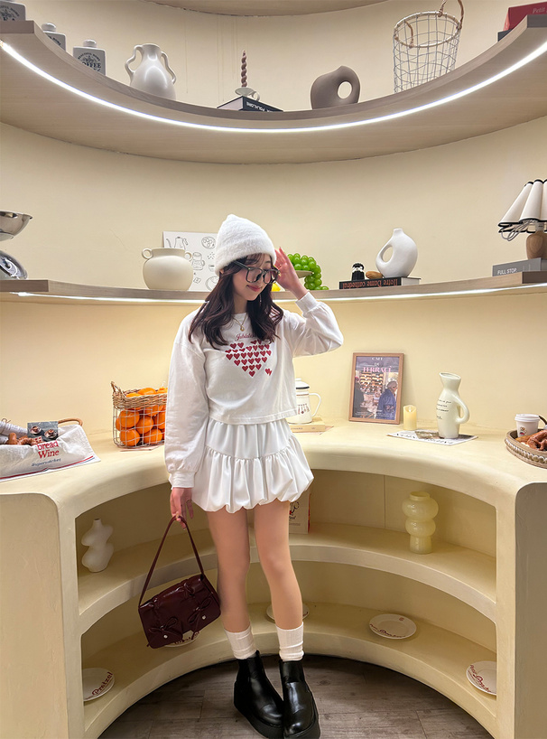 ハートロゴプリントロンT