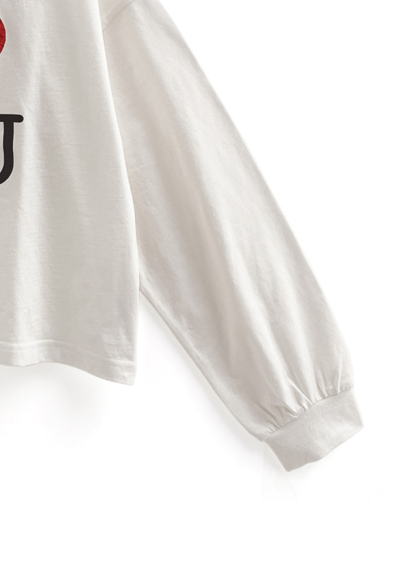 ラメハートロゴプリントロンT