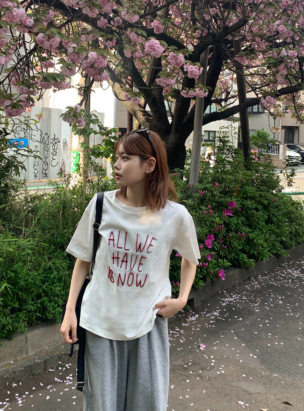 ロゴ刺繍ジャカードTシャツ[ze901] | レディースファッション
