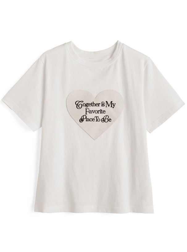 ロゴハート刺繍Tシャツ