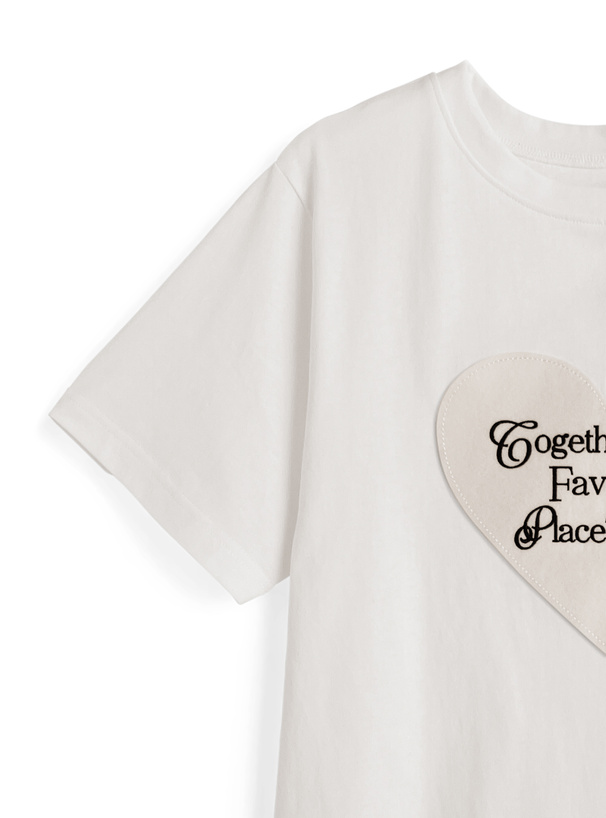 ロゴハート刺繍Tシャツ