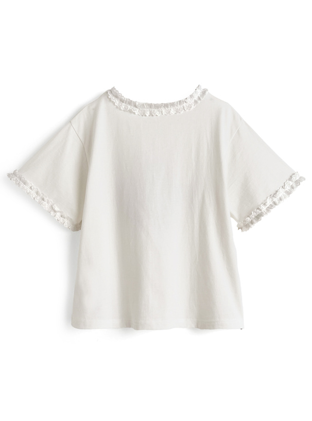 フリルロゴハートプリントTシャツ