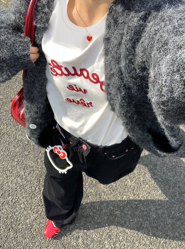 チェーンステッチロゴTシャツ
