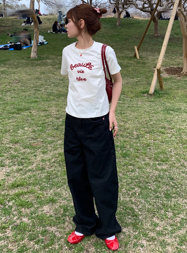 チェーンステッチロゴTシャツ