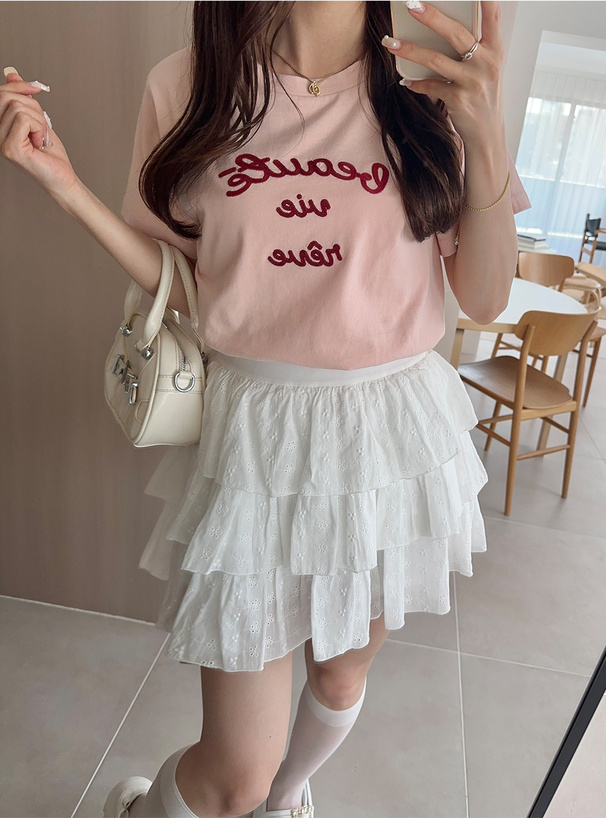 チェーンステッチロゴTシャツ