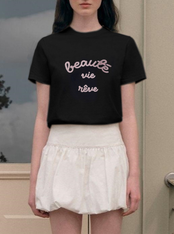 チェーンステッチロゴTシャツ