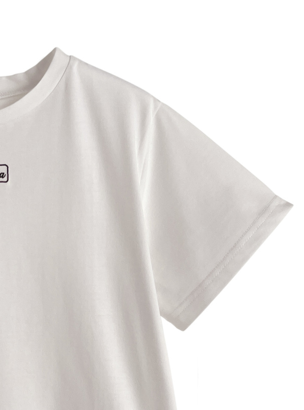 ロゴ刺繍Tシャツ