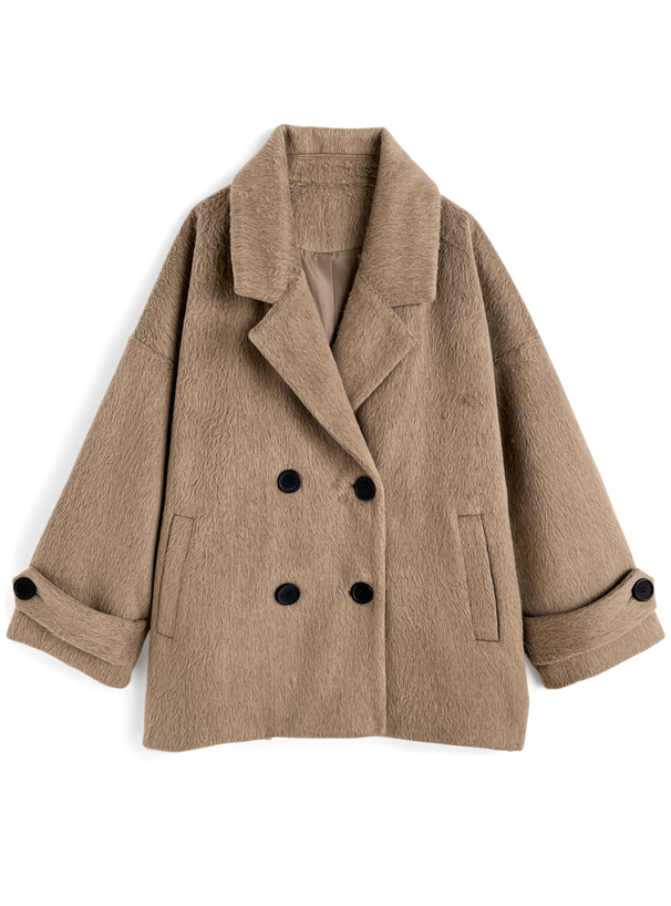 シャギーコクーンコート