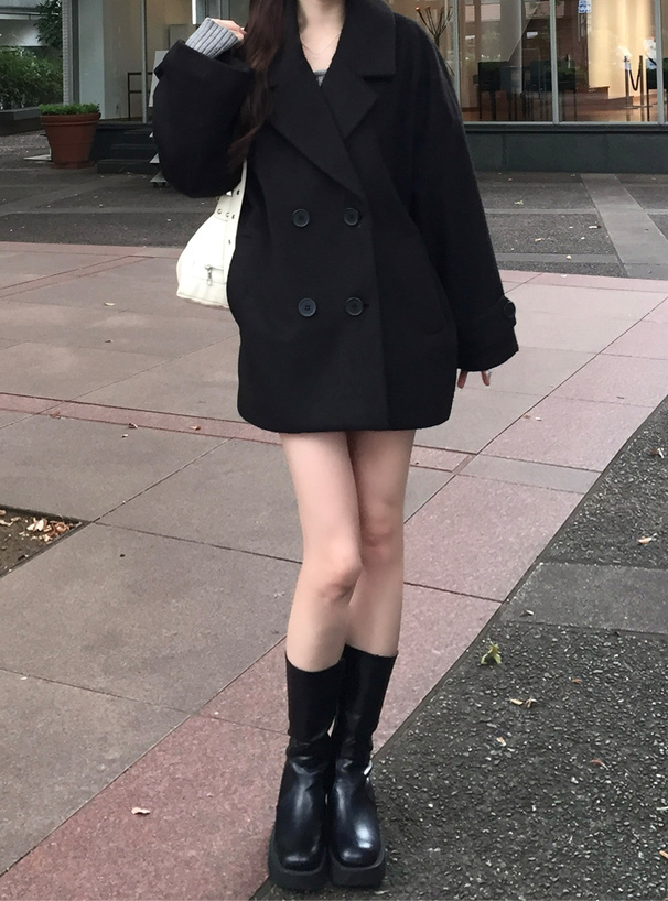 シャギーコクーンコート