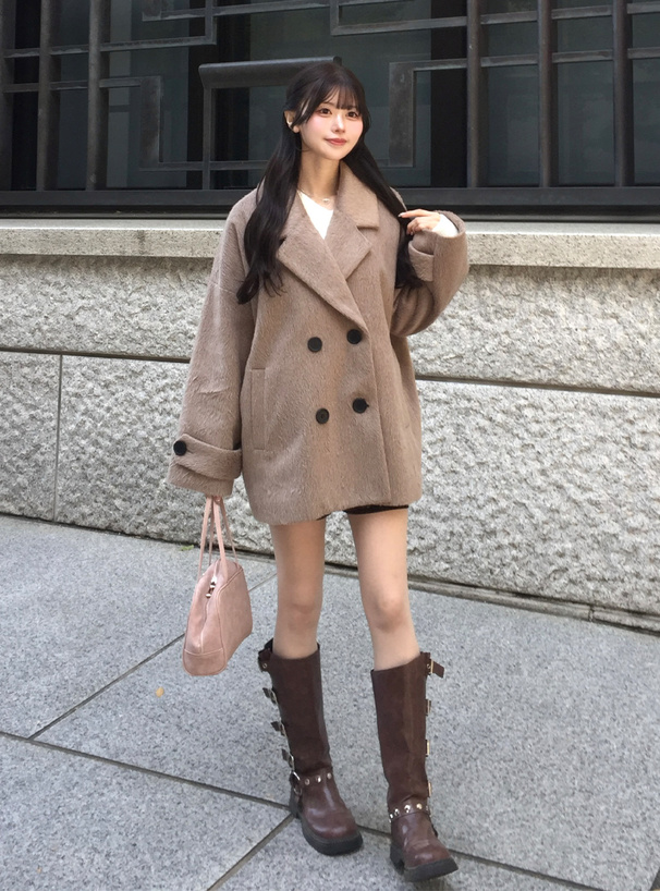 シャギーコクーンコート[ze914] | レディースファッション通販の