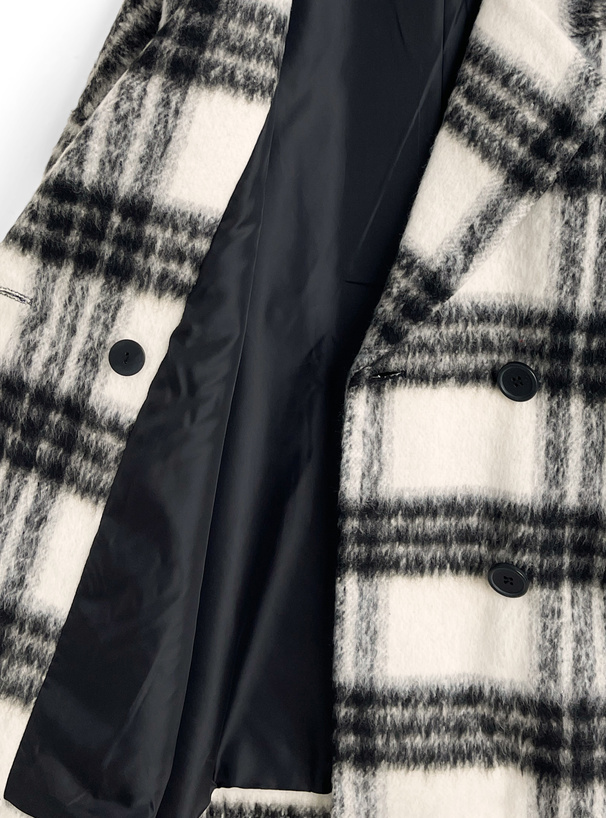 チェック柄シャギーコクーンコート[ze914a] | レディースファッション