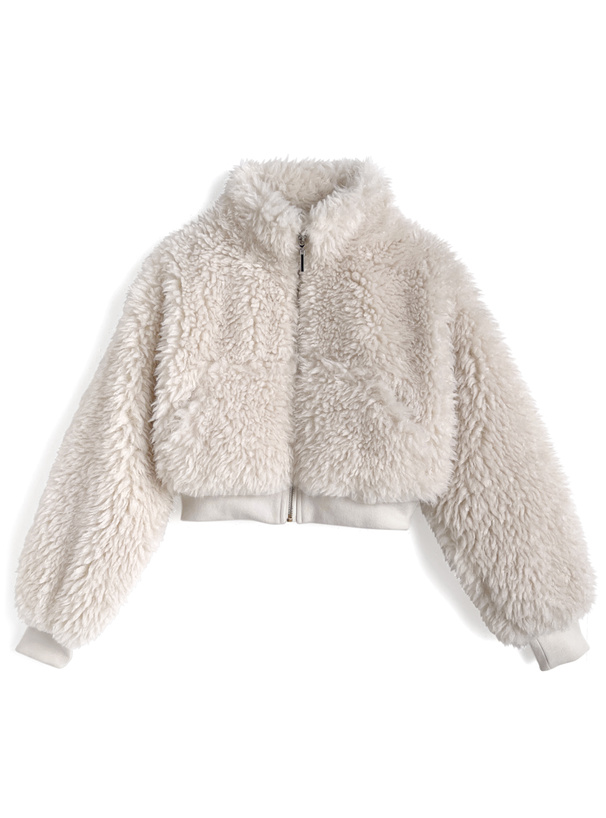 2Way襟プードルファーブルゾン