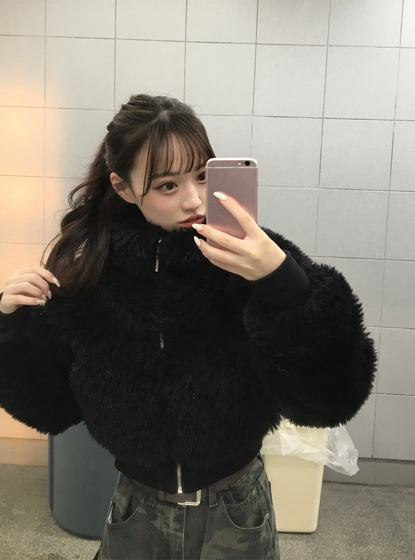 2Way襟プードルファーブルゾン