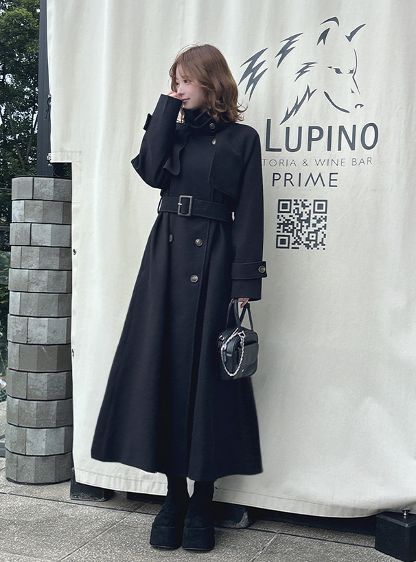 襟2Wayベルト付きロングコート[ze930] | レディースファッション通販の