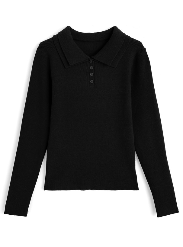 トップス k ダブルカラーリブニットトップス[ze941] | レディース