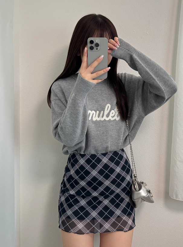 ロゴ刺繍ニットトップス[ze942] | レディースファッション通販の