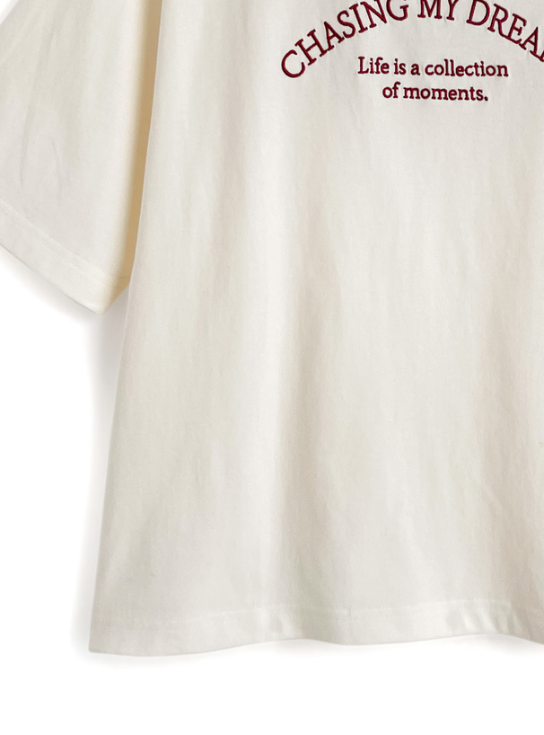 ハートロゴ刺繍Tシャツ