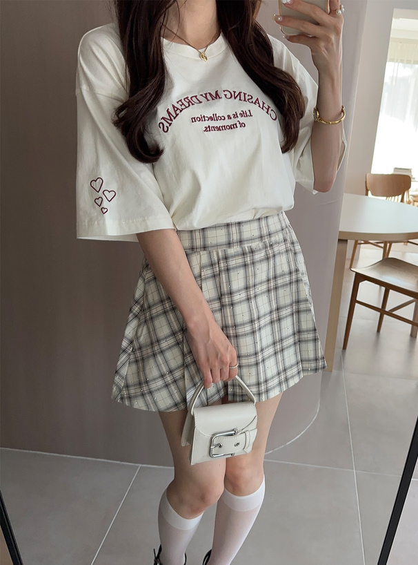 ハートロゴ刺繍Tシャツ