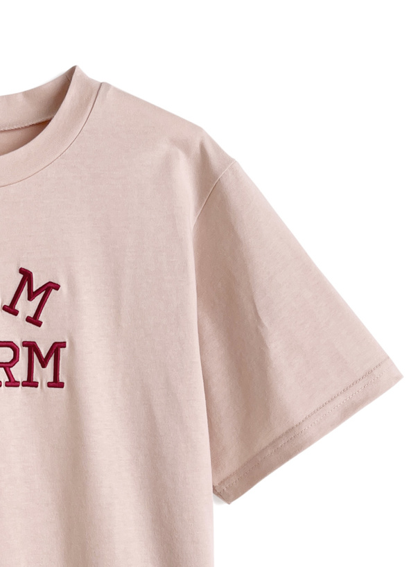 ロゴ刺繍Tシャツ