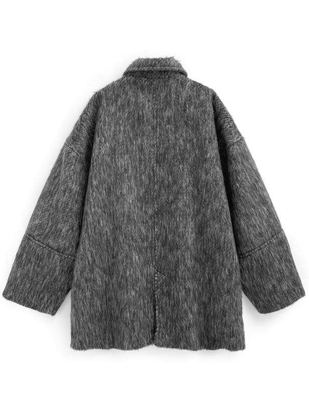 ミドル丈シャギーダブルコート[ze956] | レディースファッション