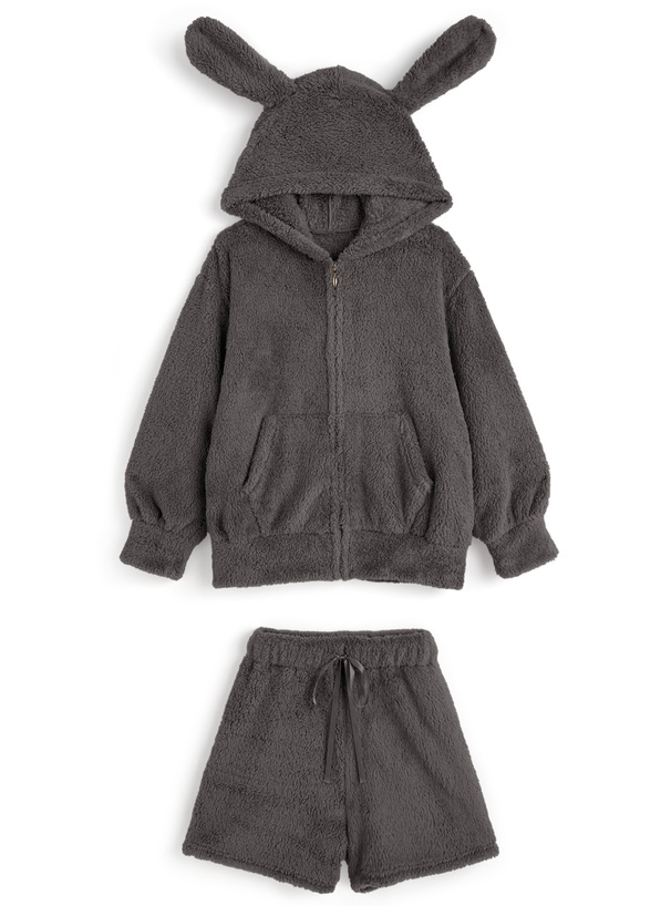 TRALALA LIZ LISA くま耳ボアパーカー ショートパンツ セット TRALALA