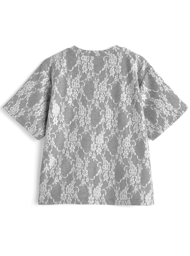 フラワーレースTシャツ