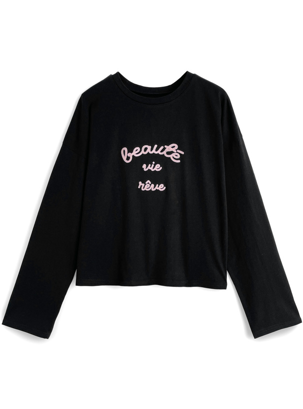 チェーンステッチロゴロンT