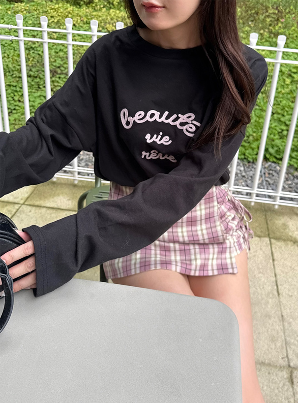 チェーンステッチロゴロンT