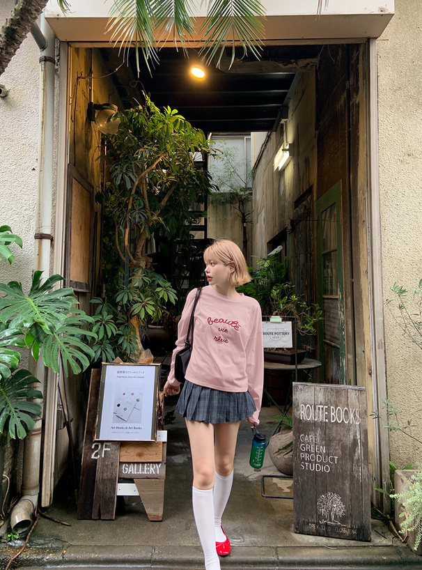 チェーンステッチロゴロンT