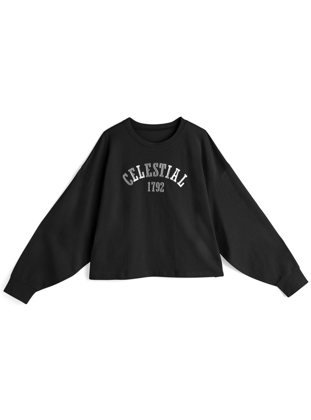 メタリックロゴプリントロンＴ