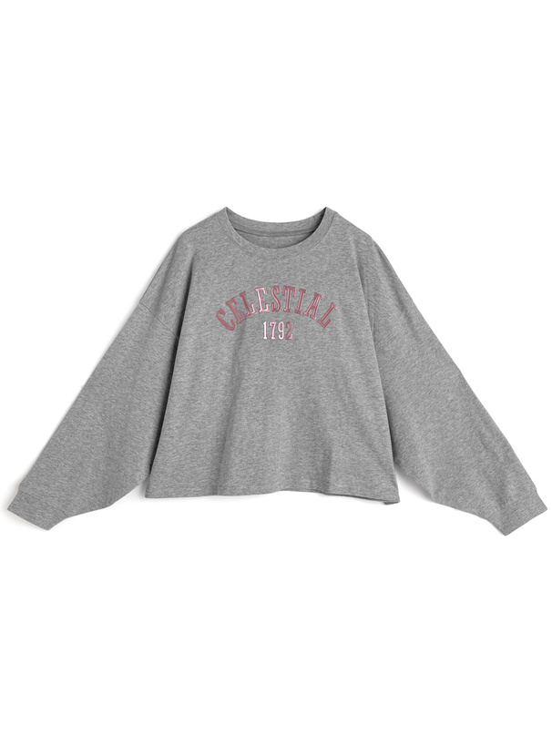 メタリックロゴプリントロンＴ