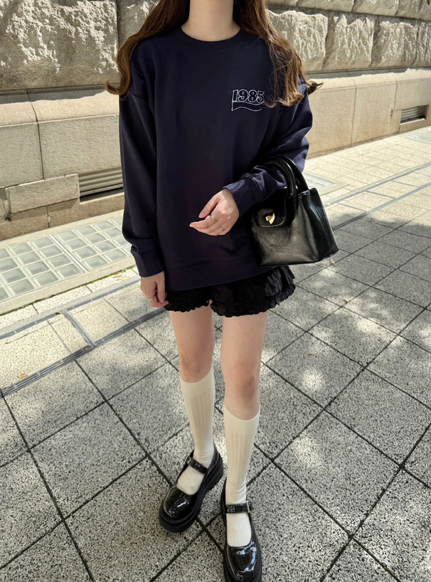 サガラ刺繍ロゴスウェットトップス[ze975] | レディースファッション