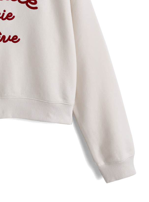 チェーンステッチロゴスウェットトップス