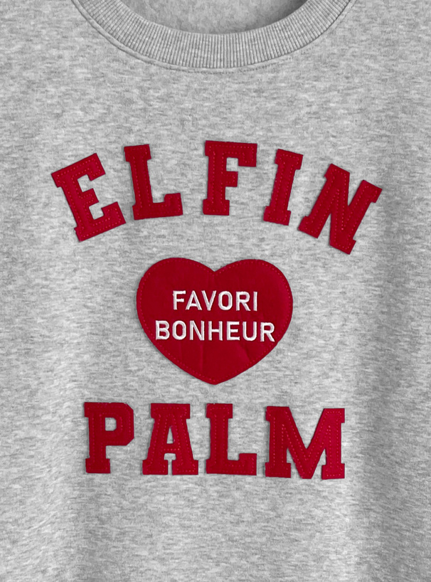 フェルトロゴスウェットトップス