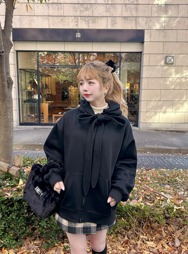 リボンスウェットパーカー[ze985] | レディースファッション通販の