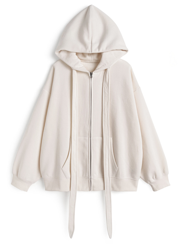 リボンスウェットパーカー