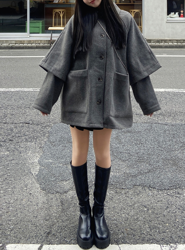 スリーブコンシャスミドル丈コート[zi369] | レディースファッション 
