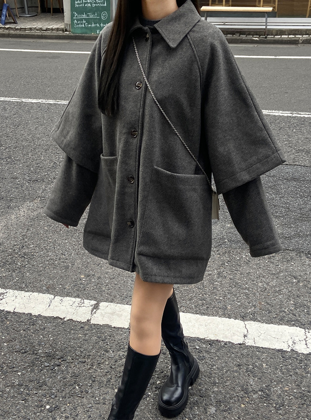 スリーブコンシャスミドル丈コート[zi369] | レディースファッション 