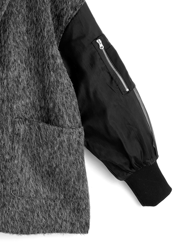 シャギーナイロンコート