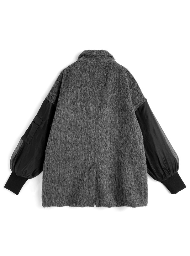 シャギーナイロンコート