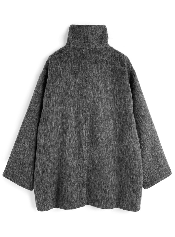 襟2Wayシャギーミドルコート