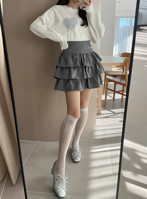 ダブルリボンローヒールパンプス