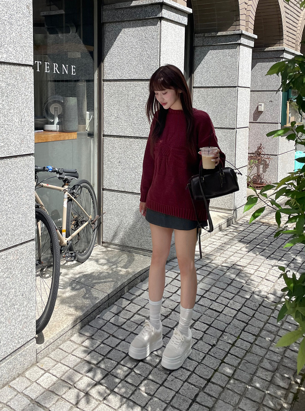 厚底ボアスニーカー