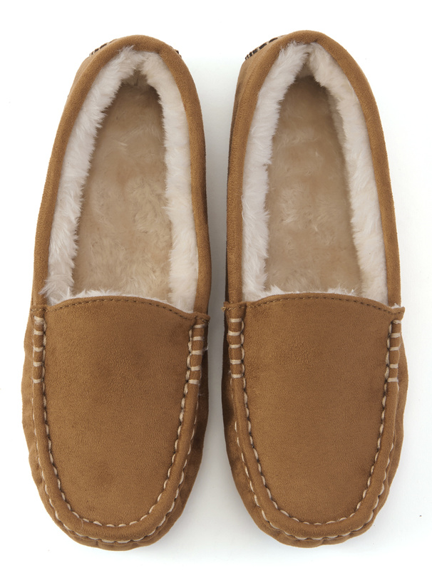 ファーモカシンシューズ