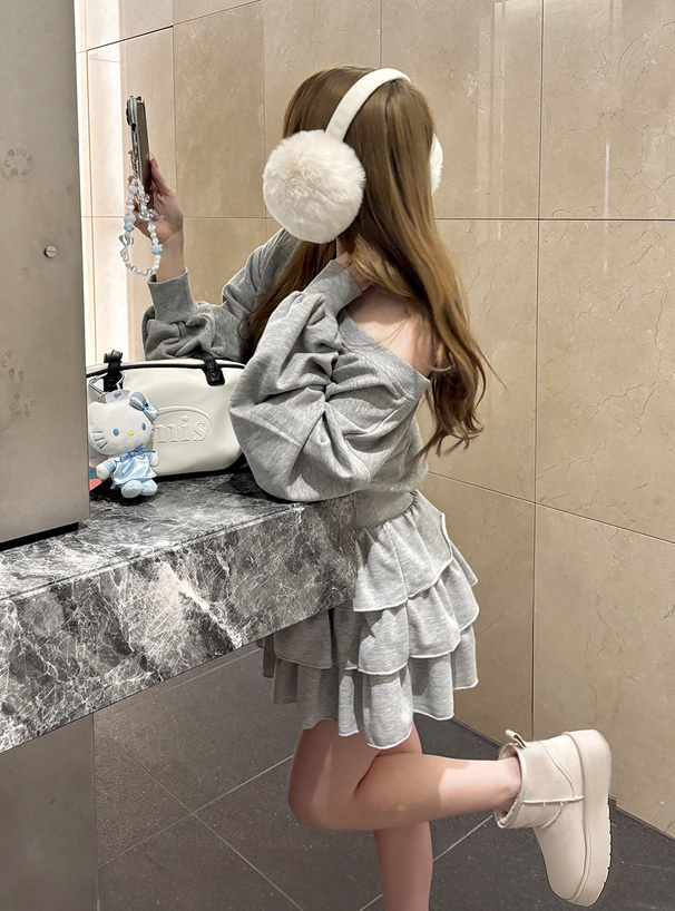 厚底フェイクムートンブーツ