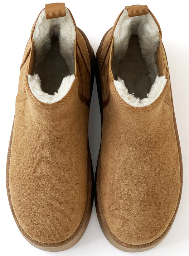 厚底ムートンサイドゴアショートブーツ