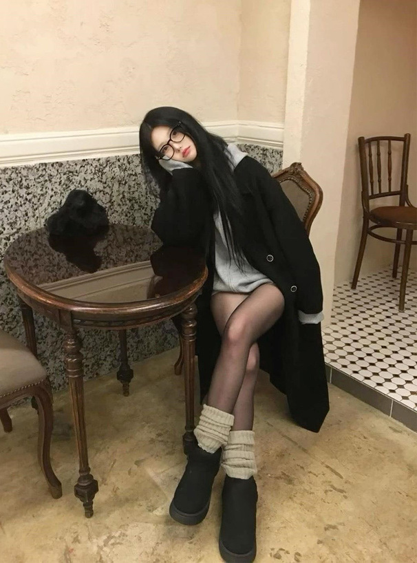 厚底ムートンサイドゴアショートブーツ