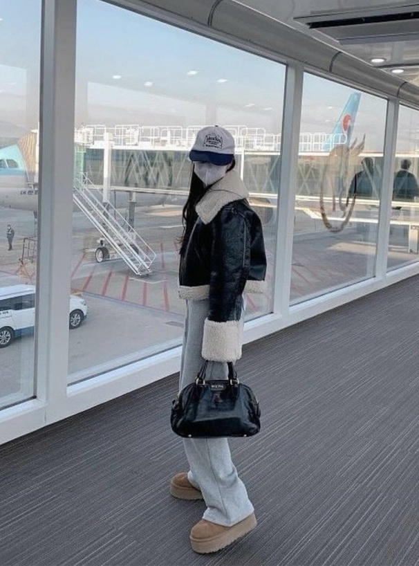 厚底ムートンサイドゴアショートブーツ